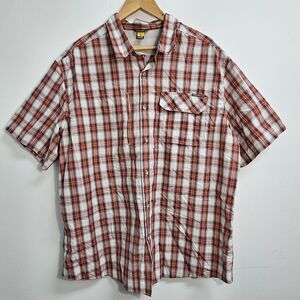 Eddie Bauer Shirt Men's 2XL Red Plaid Outdoor Top